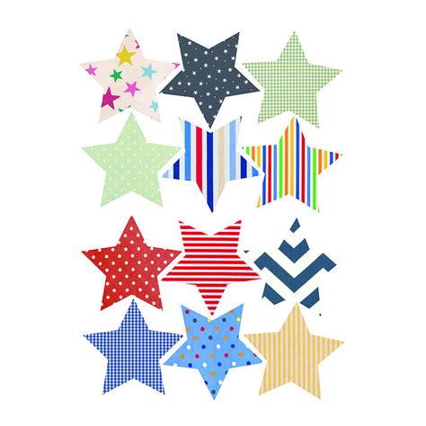 Fabric Star Vinyl Wall Stickers By Oakdene Designs
