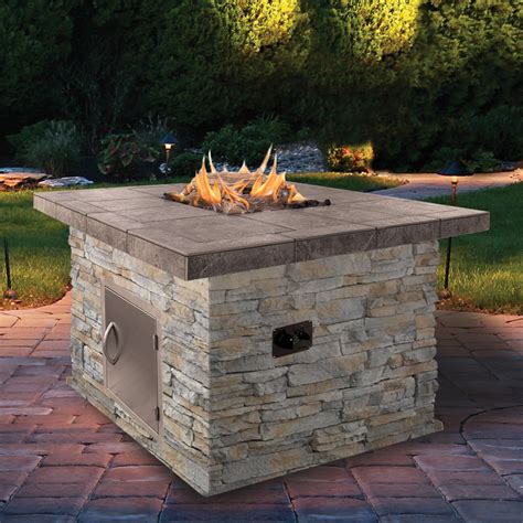 Calflame Natural Stone Propane Gas Fire Pit And Reviews Wayfair