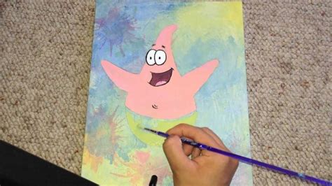 Patrick Star Painting On Canvas Youtube