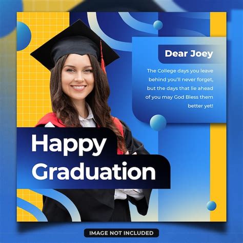 Premium Psd Happy Graduate Student Social Media Post