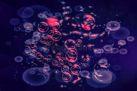 Beautiful Abstract Close Up Colorful Purple And Pink Soap Bubbles