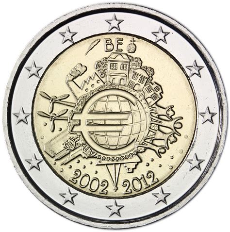 Belgium 2 Euro 2012 10 Years Of Euro Banknotes And Coins Eur16617