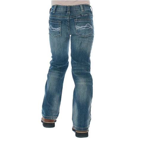 Cowgirl Tuff Dont Fence Me In Jeans Buy Dark Wash Girls Cowgirl Tuff Jeans With Boot Cut