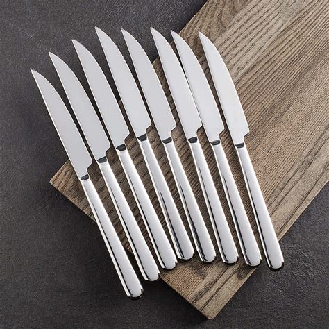 Zwilling Contemporary Steak Knife Set Of 8 Stainless Steel Kitchen Stuff Plus