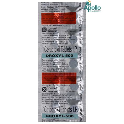 Droxyl 500 Tablet 10s Price Uses Side Effects Composition Apollo