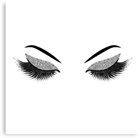 Glittery Silver Lashes Canvas Print For Sale By Sashica Eye Lash