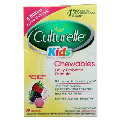Culturelle Kids Chewables Probiotic Natural Bursting Berry 30