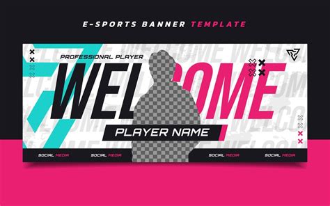 New Player E Sports Gaming Banner Template With Logo For Social Media
