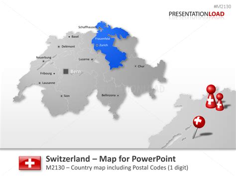 Powerpoint Map Switzerland With Zip 1 Digit Presentationload