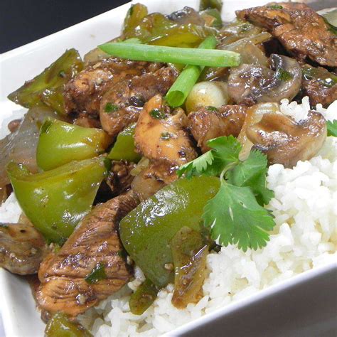 chicken with green peppers in black bean sauce recipe