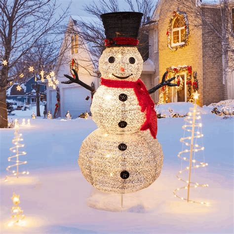 4ft Christmas Lighted Snowman Outdoor Decorations Light Up Snowman