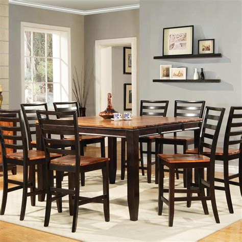 The table is solid and fairly heavy. Abaco 9-Piece Gathering Table Set, 54" Square Leg Table ...