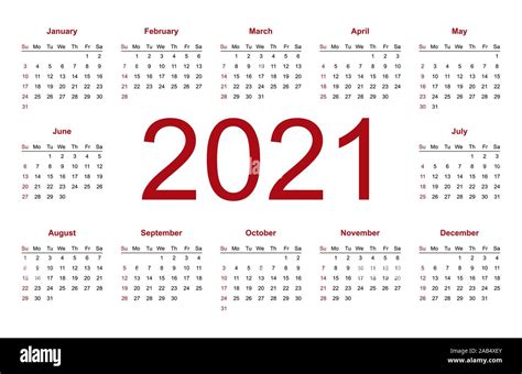 Calendario 2021 2022 2023 Ilustración Vectorial La Semana Comienza El