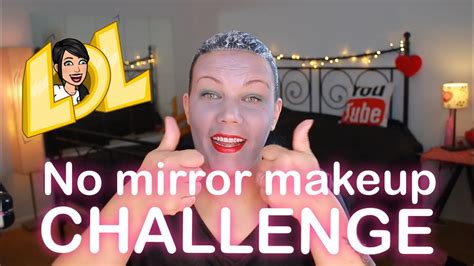 No Mirror Makeup Challenge Collab Med Miss Johansson Youtube