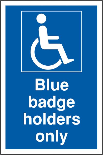 Disabled Parking Signs Blue Badge Holders Only Seton Uk Clipart