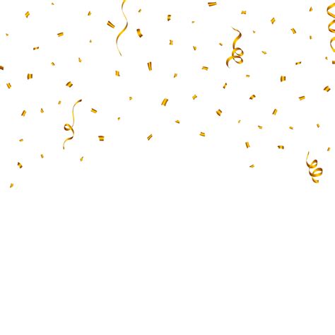 Anniversary Celebration Confetti Vector Png Images Golden Confetti Png