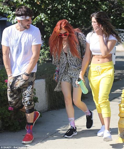 Bella Thorne Takes Off Her Shirt For Shirt For Hike In Los Angeles