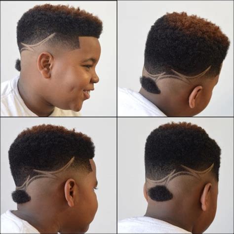 Pompadour haircut with bald fade. 60 Easy Ideas for Black Boy Haircuts - (For 2021 Gentlemen)