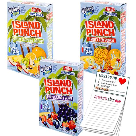 Wylers Light Island Punch Variety Pack Of 3 30 Singles