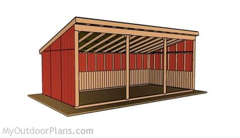 10 Free Diy Loafing Shed Plans For Horses Cattle And Livestock