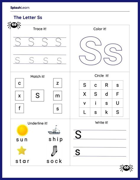 Letter S Worksheets For Kindergarten Worksheets For Kindergarten