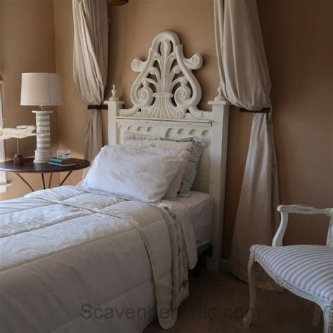 This contemporary headboard will add a unique and appealing touch to your bedroom. Headboard made from Salvaged Shutters | Scavenger Chic ...