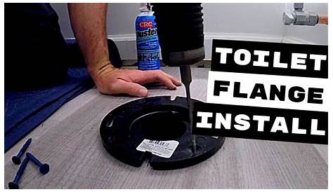 TWO TOILET FLANGES INSTALLED ON CONCRETE FLOOR - YouTube