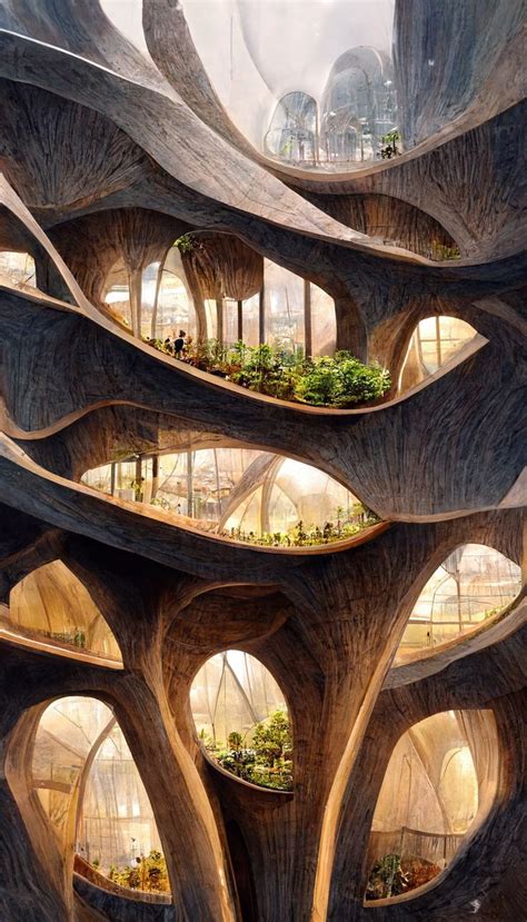 Biophilic Architecture Futuristic Urban Design Ecological Design