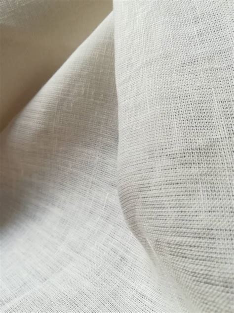 100 Natural White Linen Fabric Width 24 Yards Sheer Linen Etsy