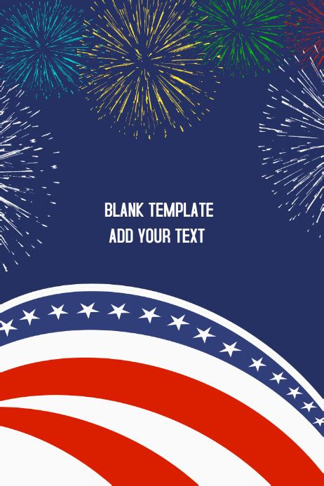 4th Of July Blank Poster Flyer Template Postermywall