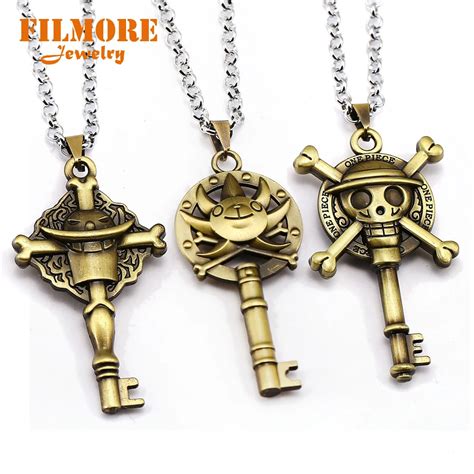 One Piece Necklace Luffy Pirates Regiment And White Beard Bronze Pendant