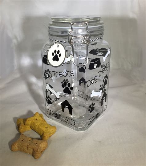 Personalized Dog Treat Jar Dog Treat Container Dog Biscuit Etsy