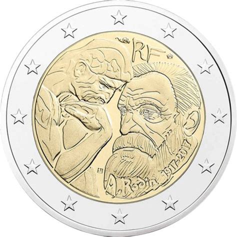 2 Euro Gedenkmünze Frankreich 2017 Bankfrisch Auguste Rodin Ebay