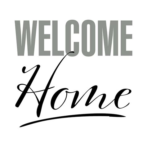Welcome Home Vinyl Wall Decal Entry Wall Art Greeting