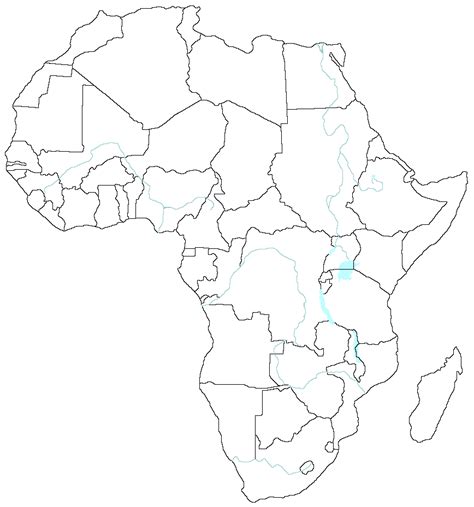 Mapa Fisico Mudo De Africa En Blanco Y Negro Images