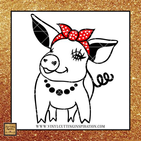 Free farm animal mandala svg files to download. Pig with Bandana Svg, Pig Svg, Pig Face Svg, Piggy Svg ...