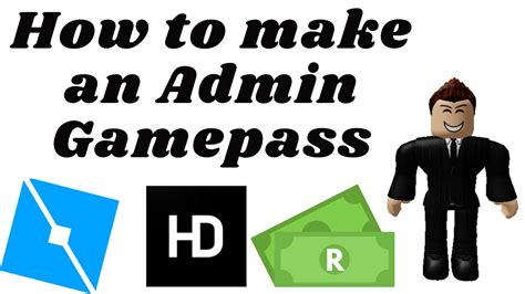 How To Make An Admin Gamepass Youtube
