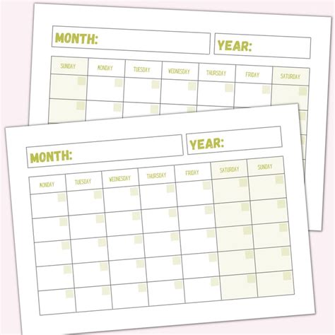 Printable Perpetual Calendar Printable Calendar Blank Calendar Template