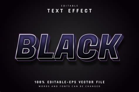 Editable Black 3d Text Effect Graphic By Aglonemadesign · Creative Fabrica