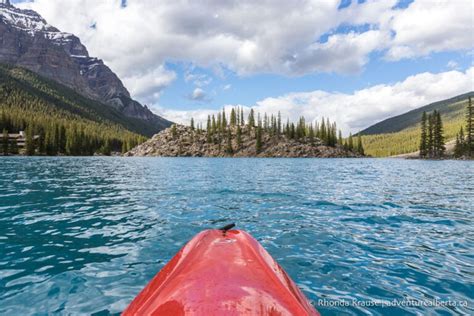 Kayaking Moraine Lake In The Valley Of The Ten Peaks Banff National Park