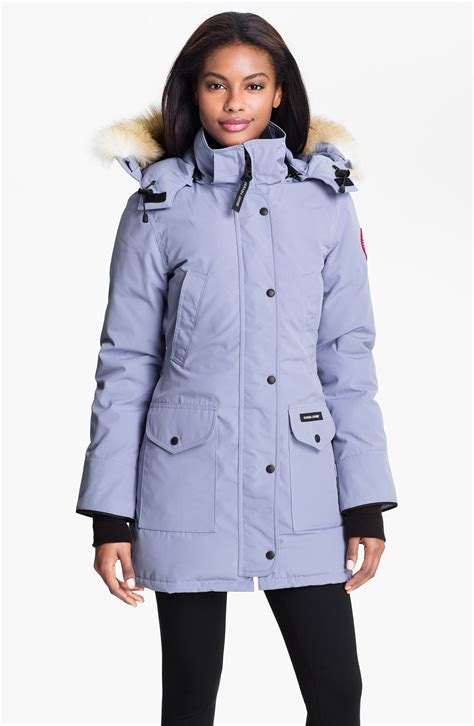 Canada Goose Trillium Parka With Genuine Coyote Fur Trim In Purple Arctic Frost Grey Lyst