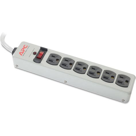 Apc Essential Surgearrest 6 Outlet Surge Protector With Metal