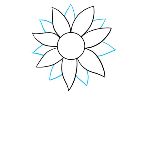 How To Draw A Sunflower Really Easy Drawing Tutorial