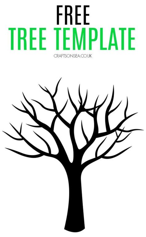 Free Tree Template Tree Templates Spring Crafts Tree
