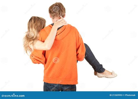 Anime Boy Carrying Girl On Back