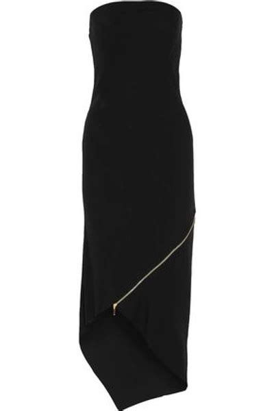 Amanda Wakeley Woman Oraibi Strapless Asymmetric Cady Gown Black Modesens