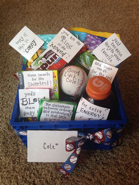 33 best mailman gift ideas: Baseball Good Luck Basket | Baseball boyfriend gifts, Best ...