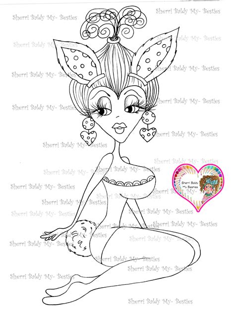 Magical Mermaid Digi Stamp ~ Sex Kitten Mermaid Img5572 By The Artist Sherri Baldy