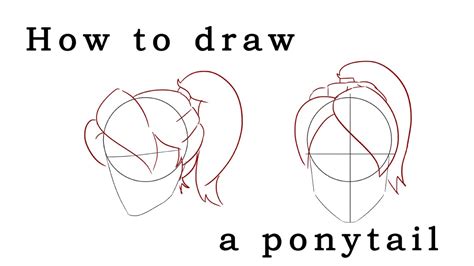 How To Draw A Ponytail Hairstyle Two Angles YouTube