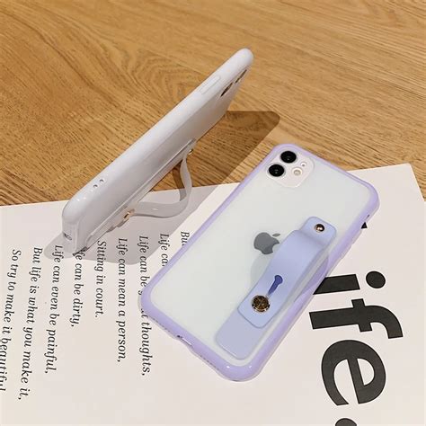 Simple Transparent Wrist Strap Cases For Iphone 13 12 Pro Max X Xr Xs